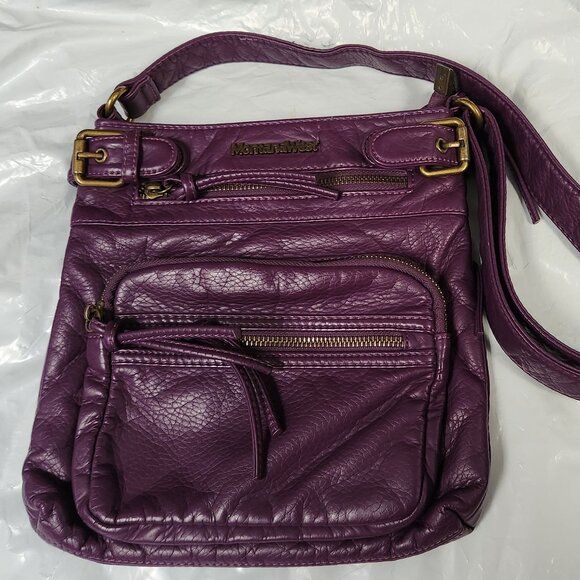 Montana West Crossbody Organizer Bag - Purple _ NWOT - Picture 1 of 8